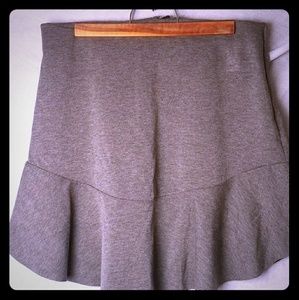 Gray mock ruffle skirt